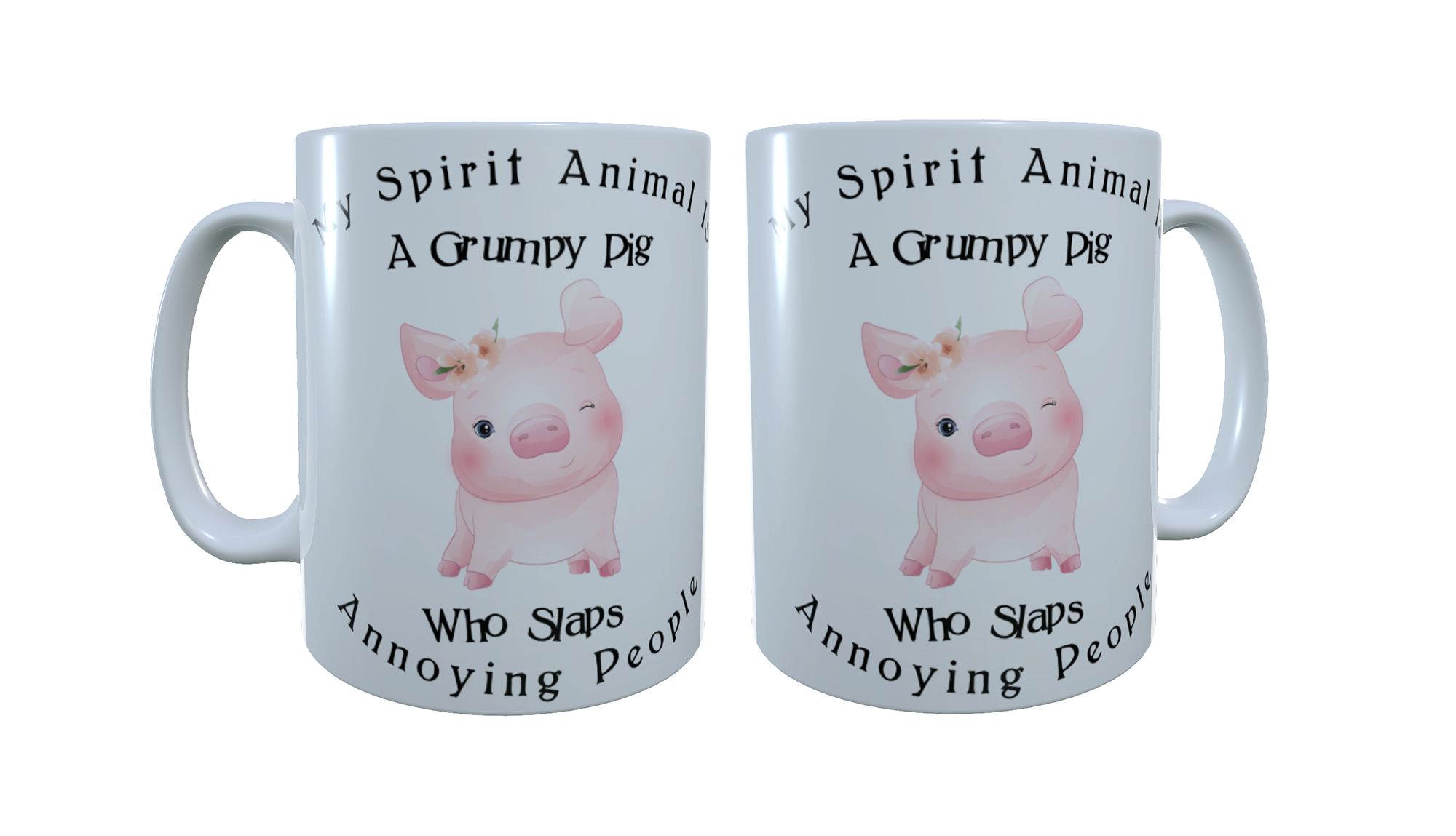 Pig - My Spirit Animal Is ... Ceramic Mug, Pig Mug, Pig Latte